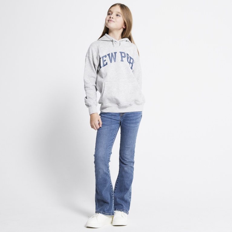 Printed hoodie "Smilla" Grey Melange